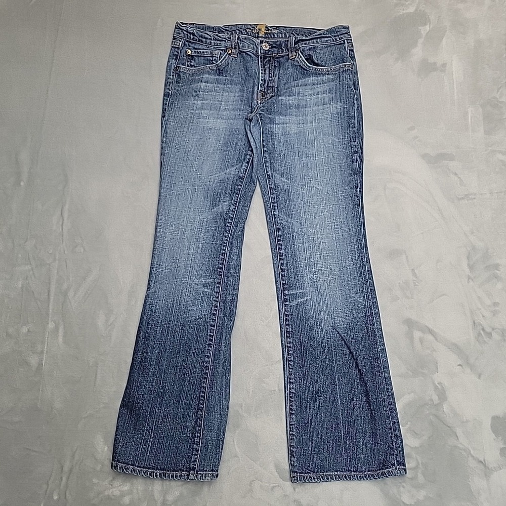 7 For All Mankind Jeans Womens 31 Blue Denim Boot Cut flare Retro Y2K Pants